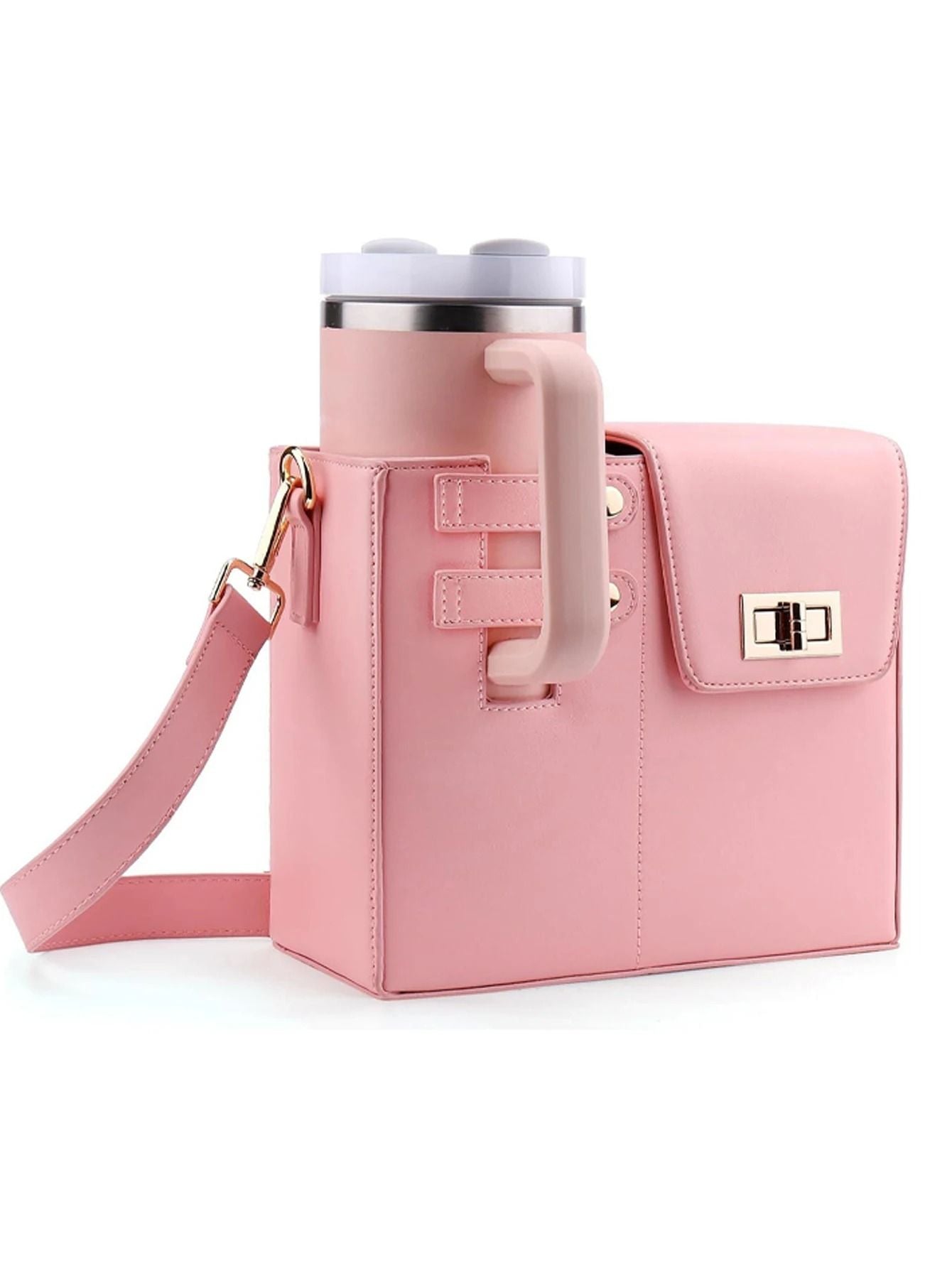 Outdoor Portable Crossbody Water Bottle Storage Bag With Adjustable Shoulder Strap 8