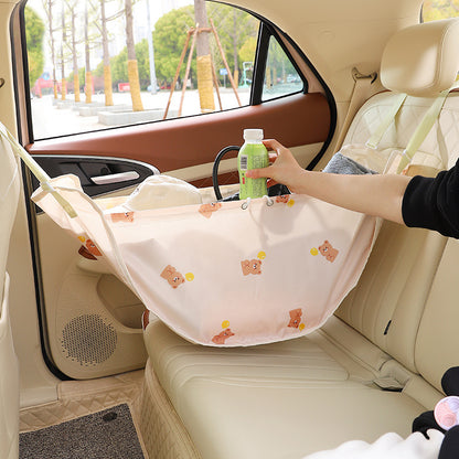 Multifunctional Car Storage Bag, Rear Seat Backrest Organizer, Cute Mesh Hanging Bag for Car Accessories, Essentials