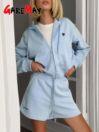 Womens Summer Cotton Two Piece Shorts Set With Oversize Top 4