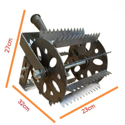 Wheeled Hand Push Weeder With Manganese Steel Saw Tooth Blades 4