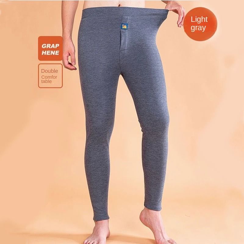 Mens Thermal Underwear Fleece Lined Winter Pants 9