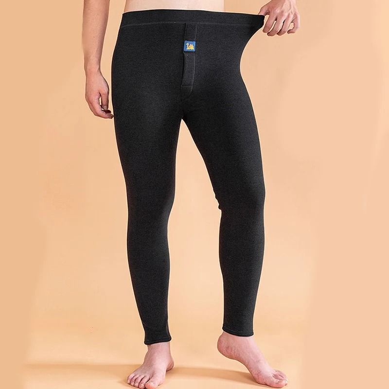 Mens Thermal Underwear Fleece Lined Winter Pants 7