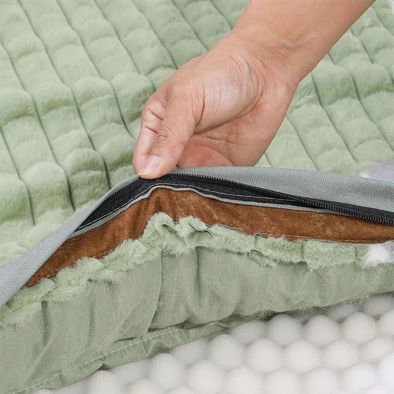 Winter Plush Dog Bed With Removable Washable Cover 4