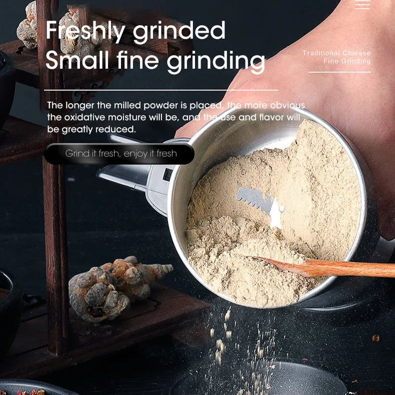 Electric Coffee Grinder Machine Multifunctional Kitchen Grinder For Beans Nuts Spices  Grains With  3