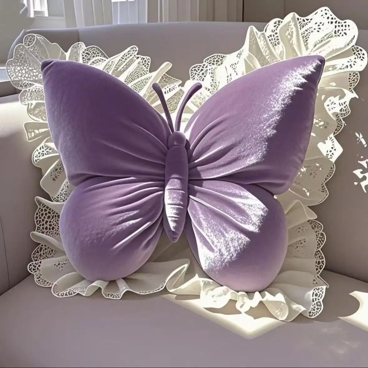 Princess Butterfly Bow Pillow For Sofa Bed And Car 11