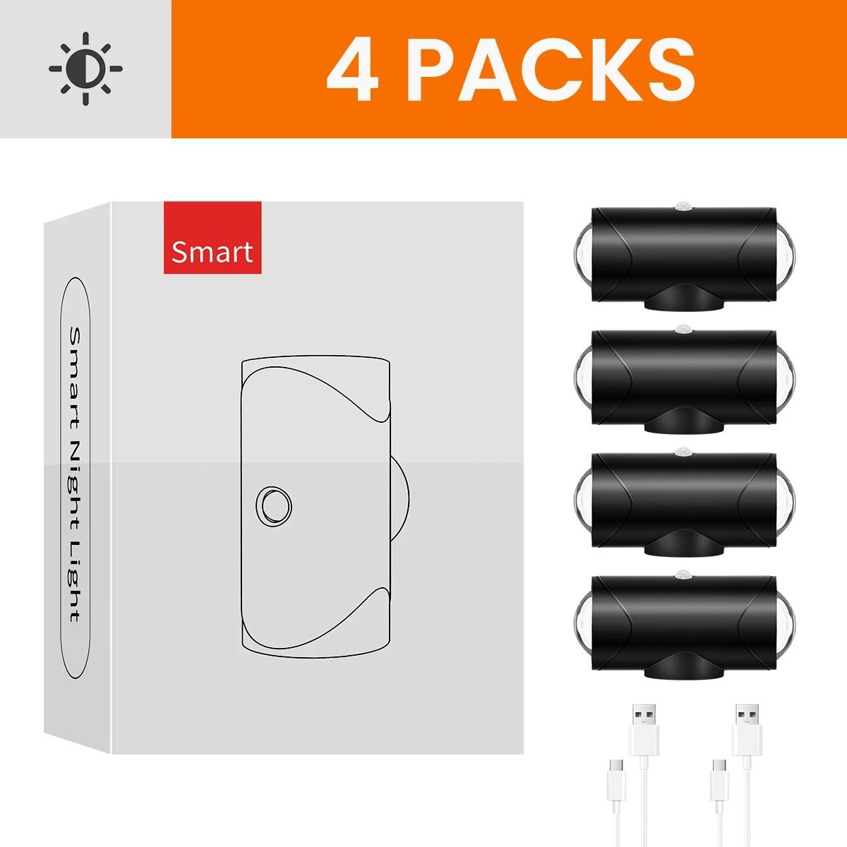 Rechargeable RGB Motion Sensor Night Light Set 10