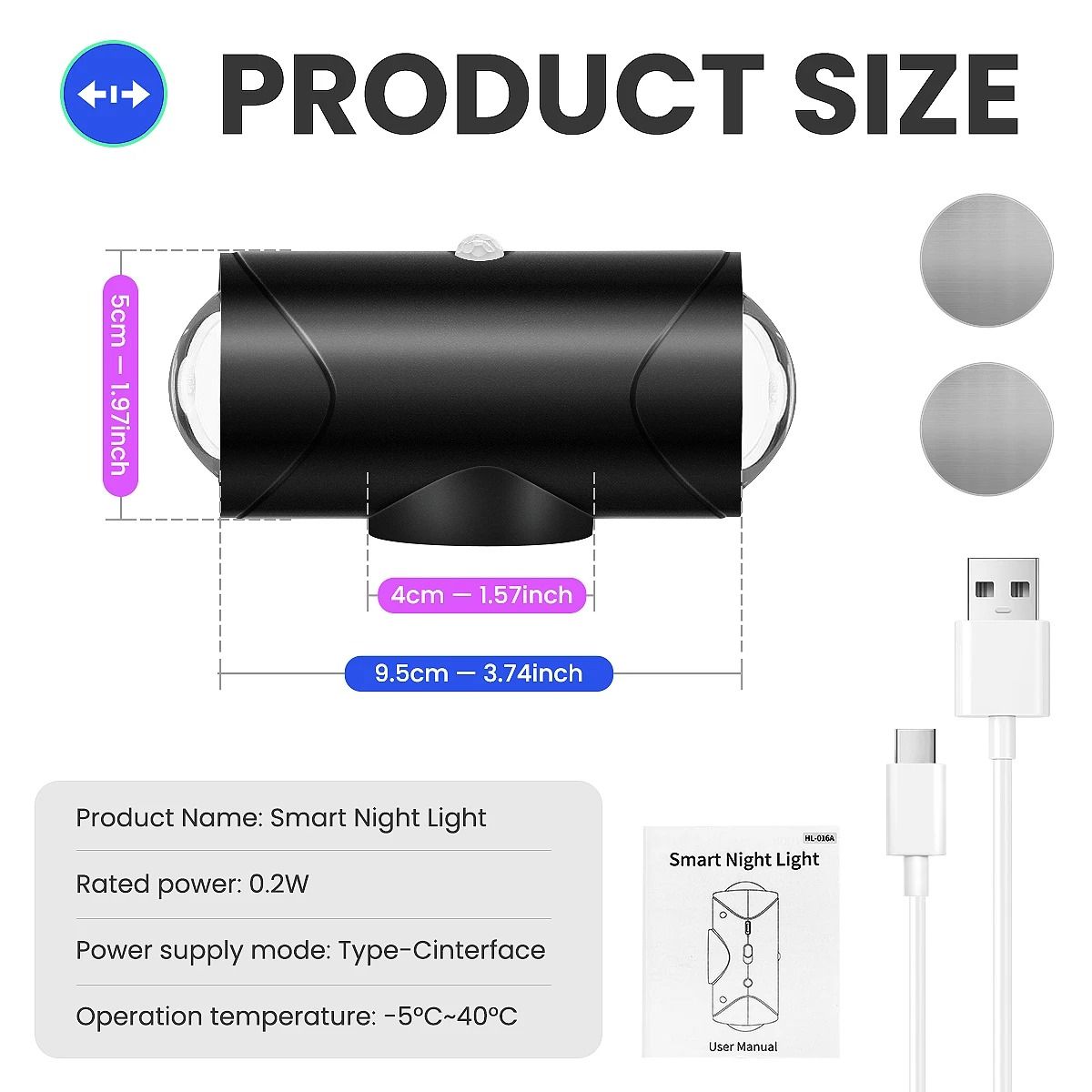 Rechargeable RGB Motion Sensor Night Light Set 1