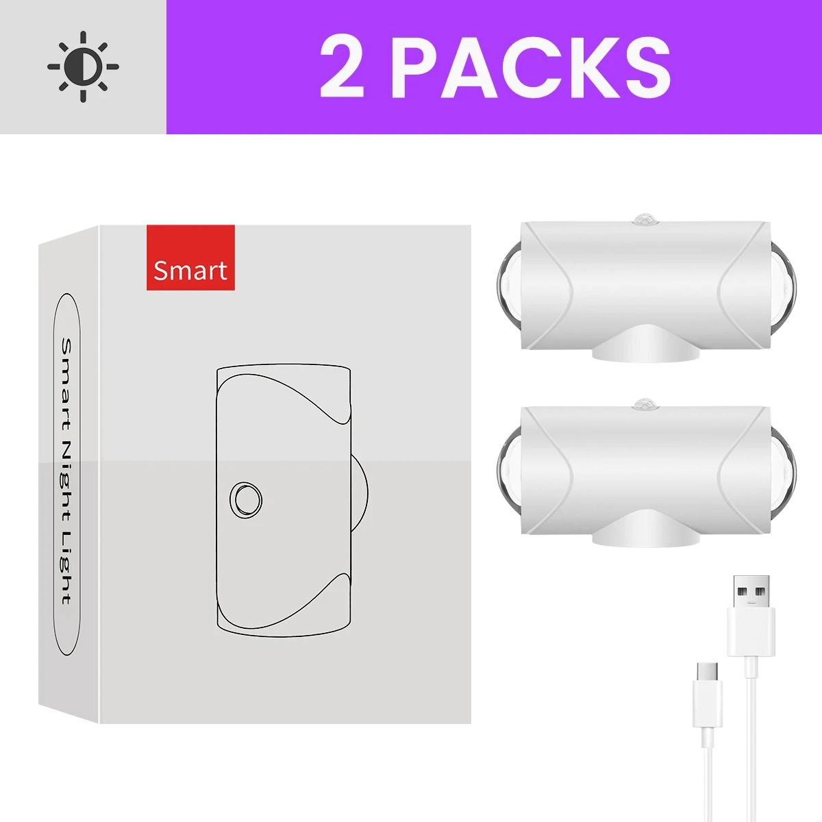 Rechargeable RGB Motion Sensor Night Light Set 7