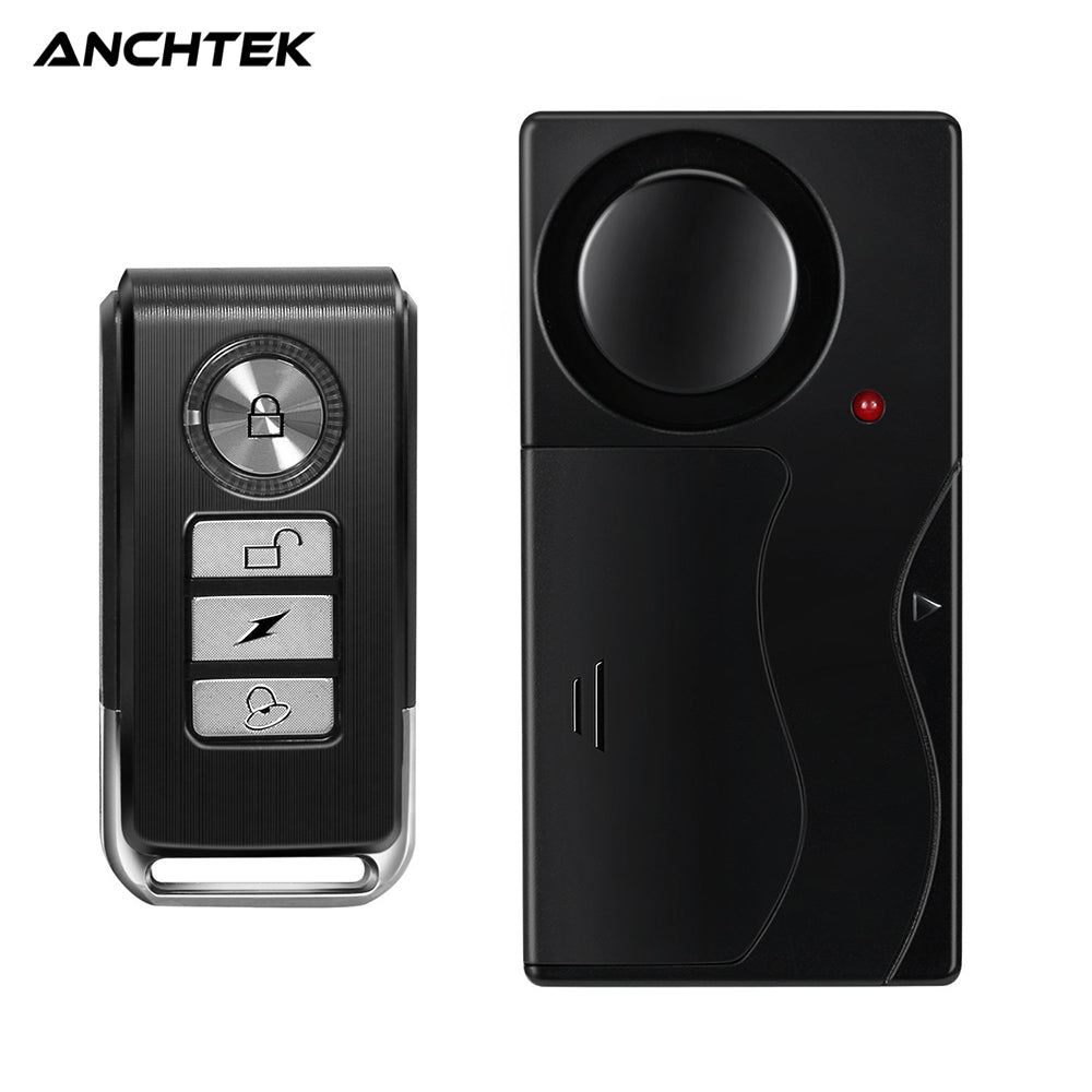 Anchtek Loud Alarm, Wireless Vibration Alarm with Remote Control, Anti-Theft Alarm for Motorcycle, Bike Security