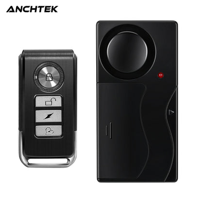 Anchtek Loud Alarm, Wireless Vibration Alarm with Remote Control, Anti-Theft Alarm for Motorcycle, Bike Security