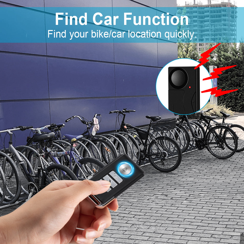 Anchtek Loud Alarm Wireless Vibration Alarm With Remote Control AntiTheft Alarm For Motorcycle Bike 1