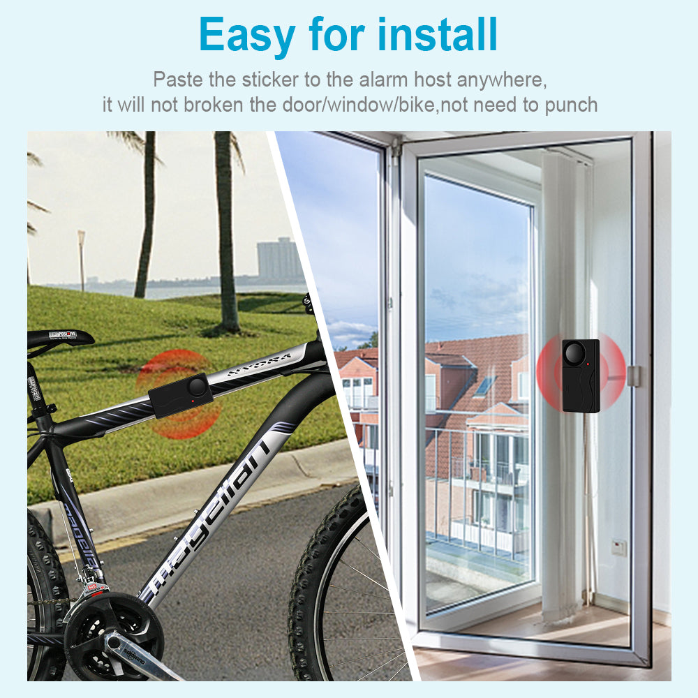 Anchtek Loud Alarm Wireless Vibration Alarm With Remote Control AntiTheft Alarm For Motorcycle Bike 4