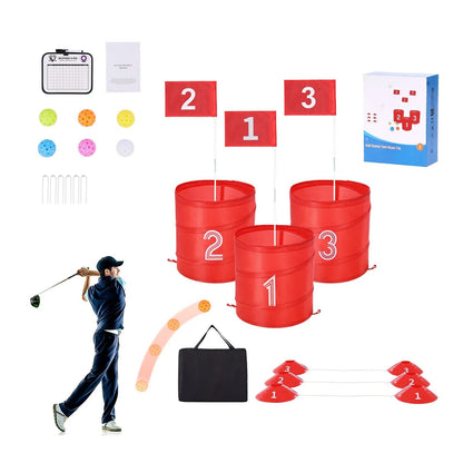 Portable Bucket Golf Game Set Outdoor Chipping Fun for All Ages