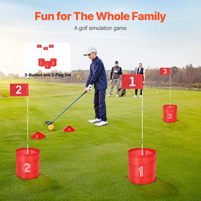 Portable Bucket Golf Game Set Outdoor Chipping Fun For All Ages 1