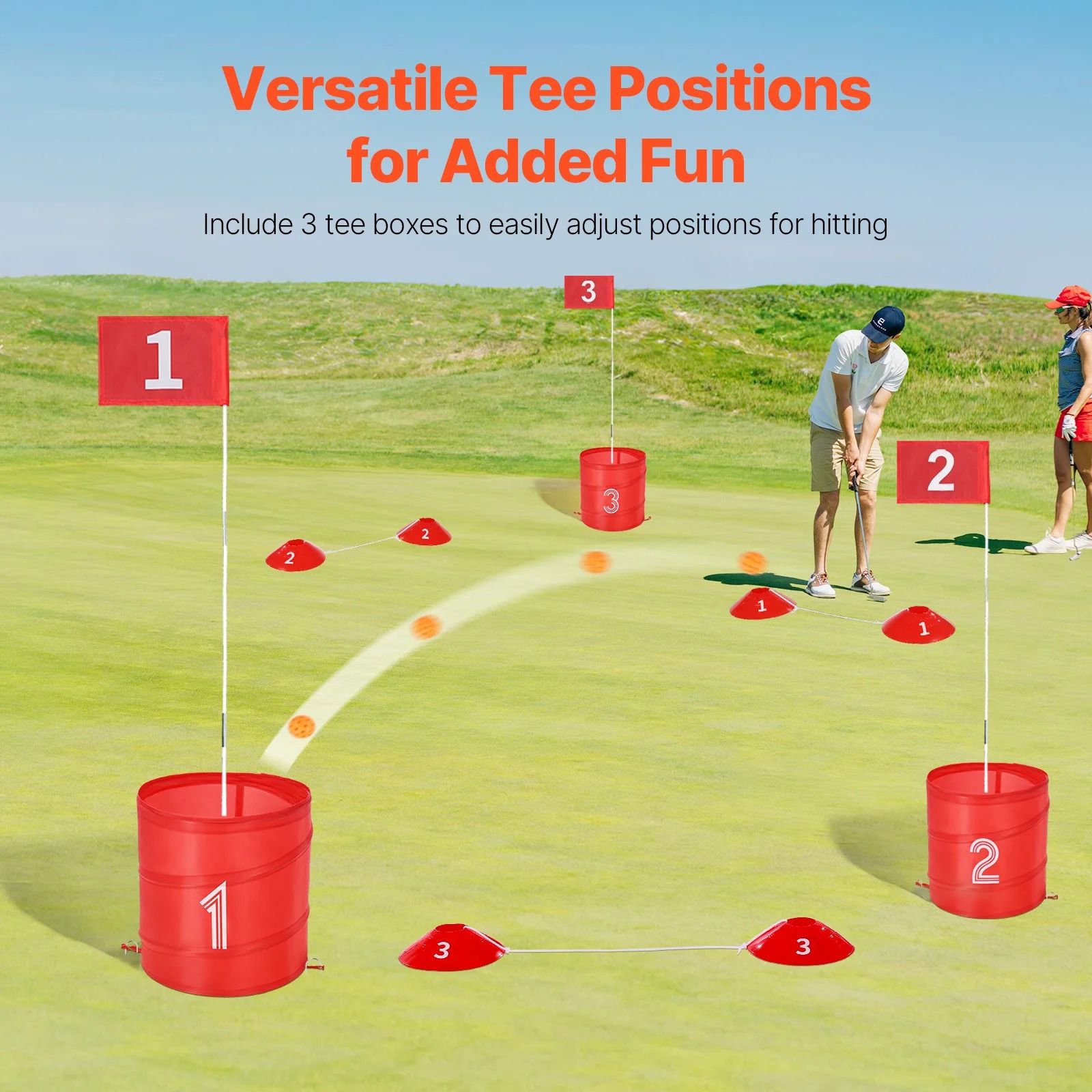 Portable Bucket Golf Game Set Outdoor Chipping Fun For All Ages 5