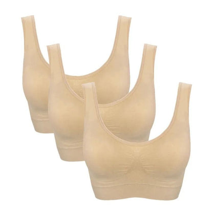Seamless PushUp Bra Set With Removable Pads Wireless Fitness Body Shaping Bra 10