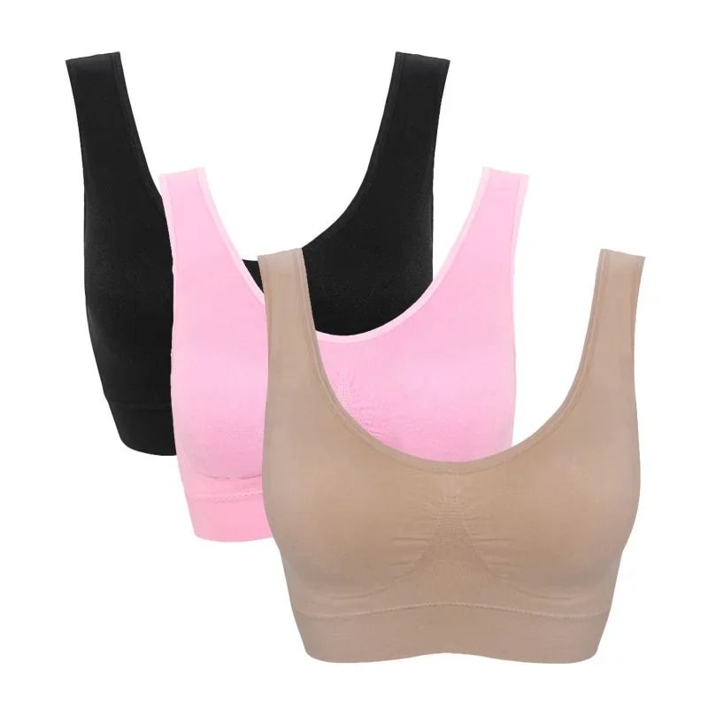 Seamless PushUp Bra Set With Removable Pads Wireless Fitness Body Shaping Bra 11