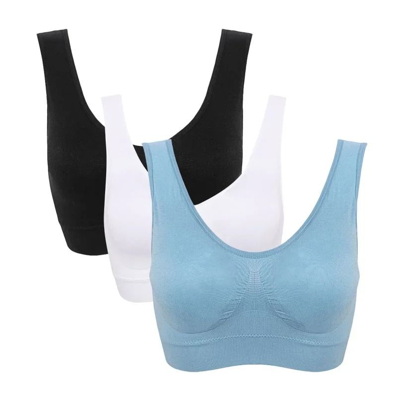 Seamless PushUp Bra Set With Removable Pads Wireless Fitness Body Shaping Bra 12