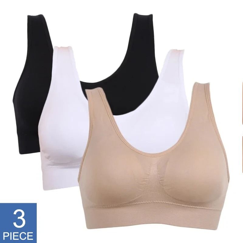Seamless PushUp Bra Set With Removable Pads Wireless Fitness Body Shaping Bra 1