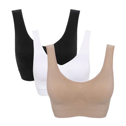 Seamless PushUp Bra Set With Removable Pads Wireless Fitness Body Shaping Bra 8