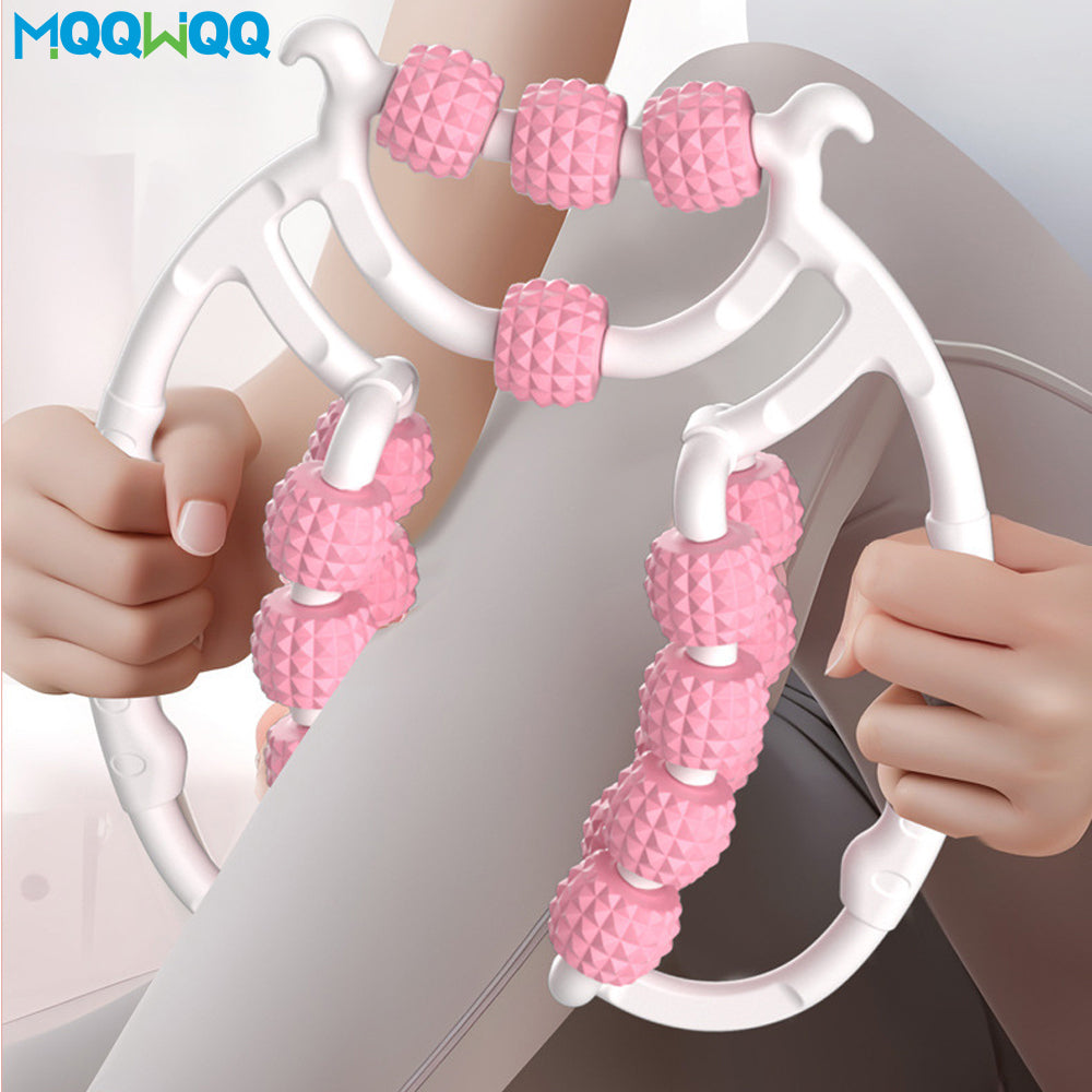 Newest Wheel Leg Clamp Anti-Cellulite Massager, Annular Slimming Roller for Body Massage, Muscle Relax & Recovery
