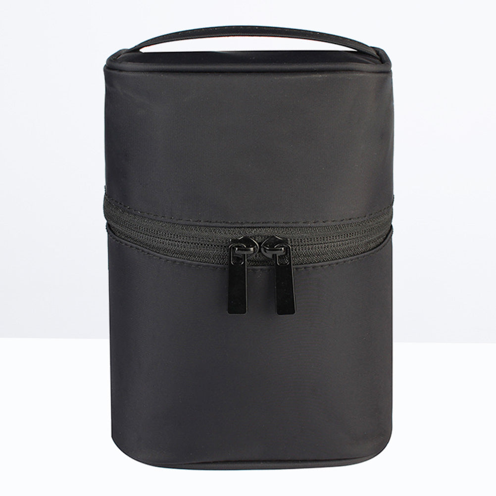 Waterproof Handheld Bag for Women, Large Capacity Nylon Makeup Storage, Travel Toiletry Bag with Thick Padding