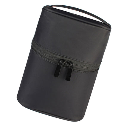 Waterproof Handheld Bag for Women, Large Capacity Nylon Makeup Storage, Travel Toiletry Bag with Thick Padding