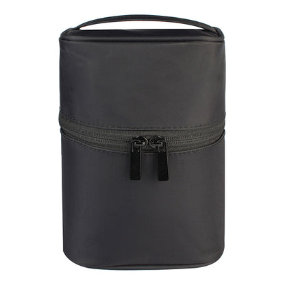 Waterproof Handheld Bag for Women, Large Capacity Nylon Makeup Storage, Travel Toiletry Bag with Thick Padding