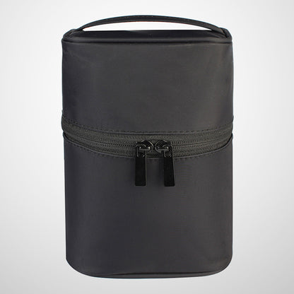 Waterproof Handheld Bag for Women, Large Capacity Nylon Makeup Storage, Travel Toiletry Bag with Thick Padding