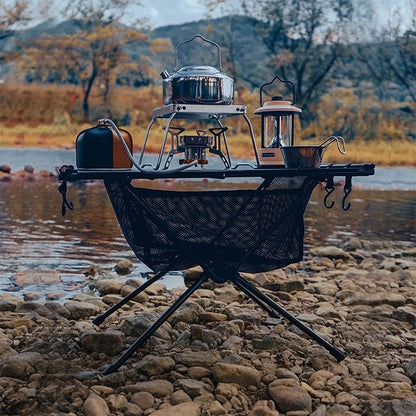 Lightweight Folding Camping Table with Storage Mesh Bag