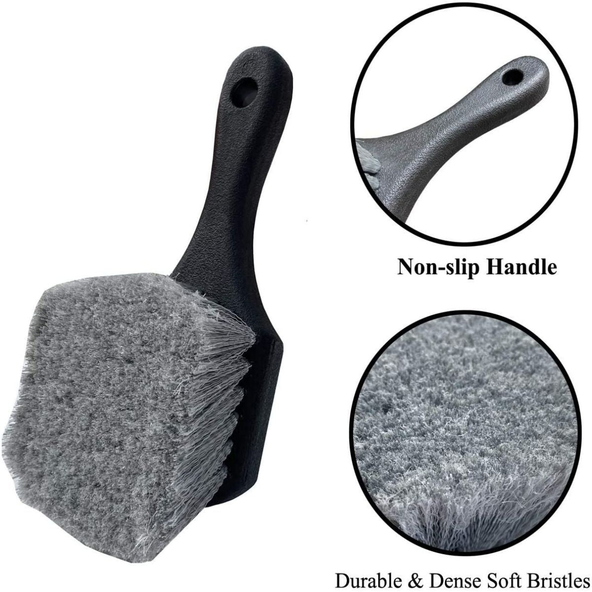 Car Wheel Cleaning Brush Set Short Handle Tire  Rim Detailing Brush For Auto Truck  Vehicle Mainten 4