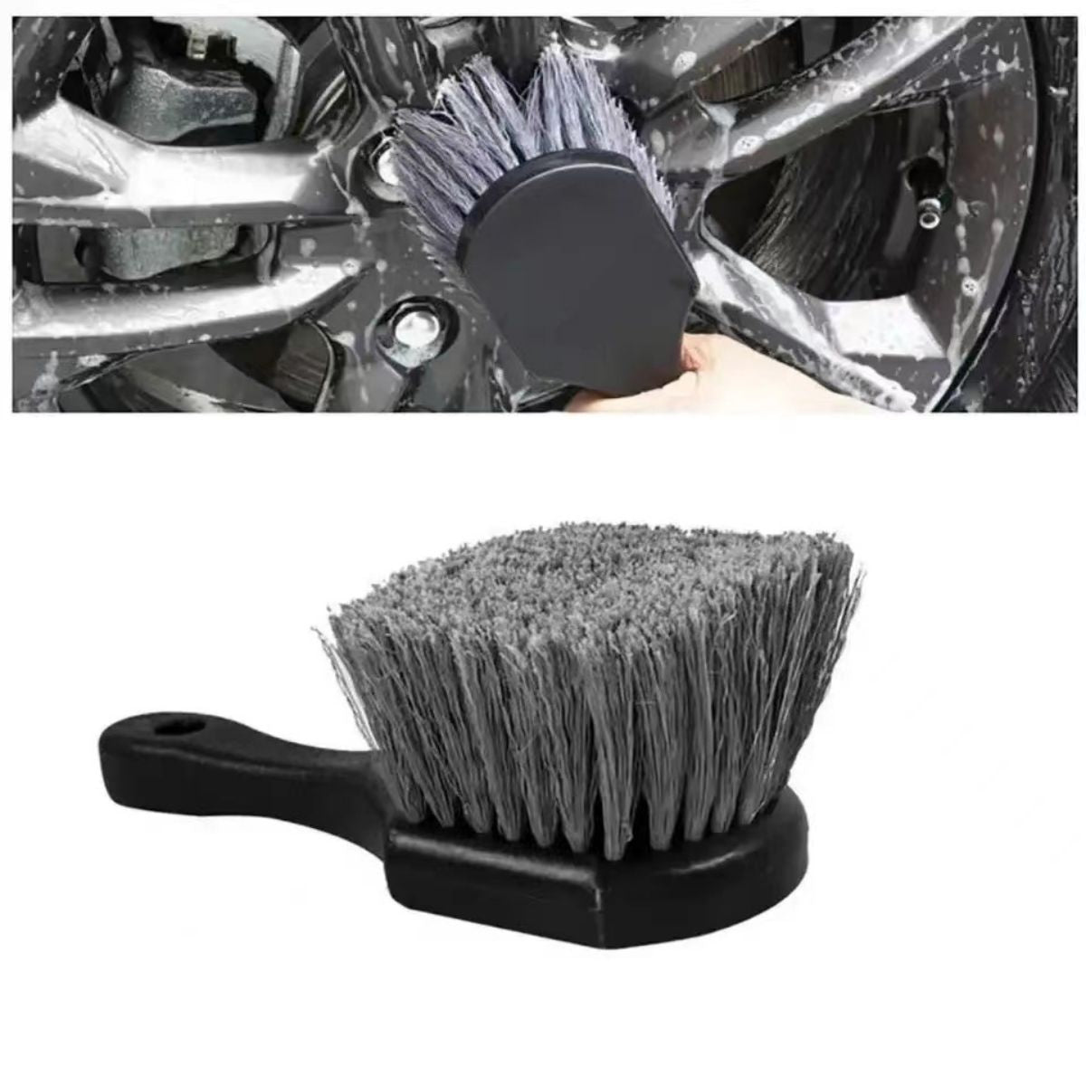 Car Wheel Cleaning Brush Set Short Handle Tire  Rim Detailing Brush For Auto Truck  Vehicle Mainten 5