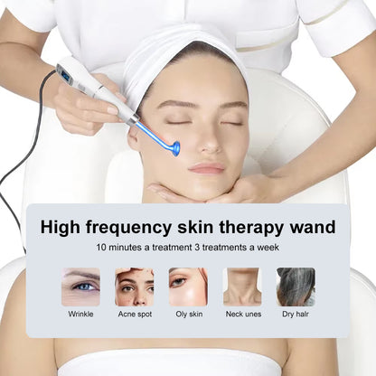 High Frequency Electrode Wand Glass Tube Electrotherapy Acne Spot Remover Skin Care Home Spa Beauty 1