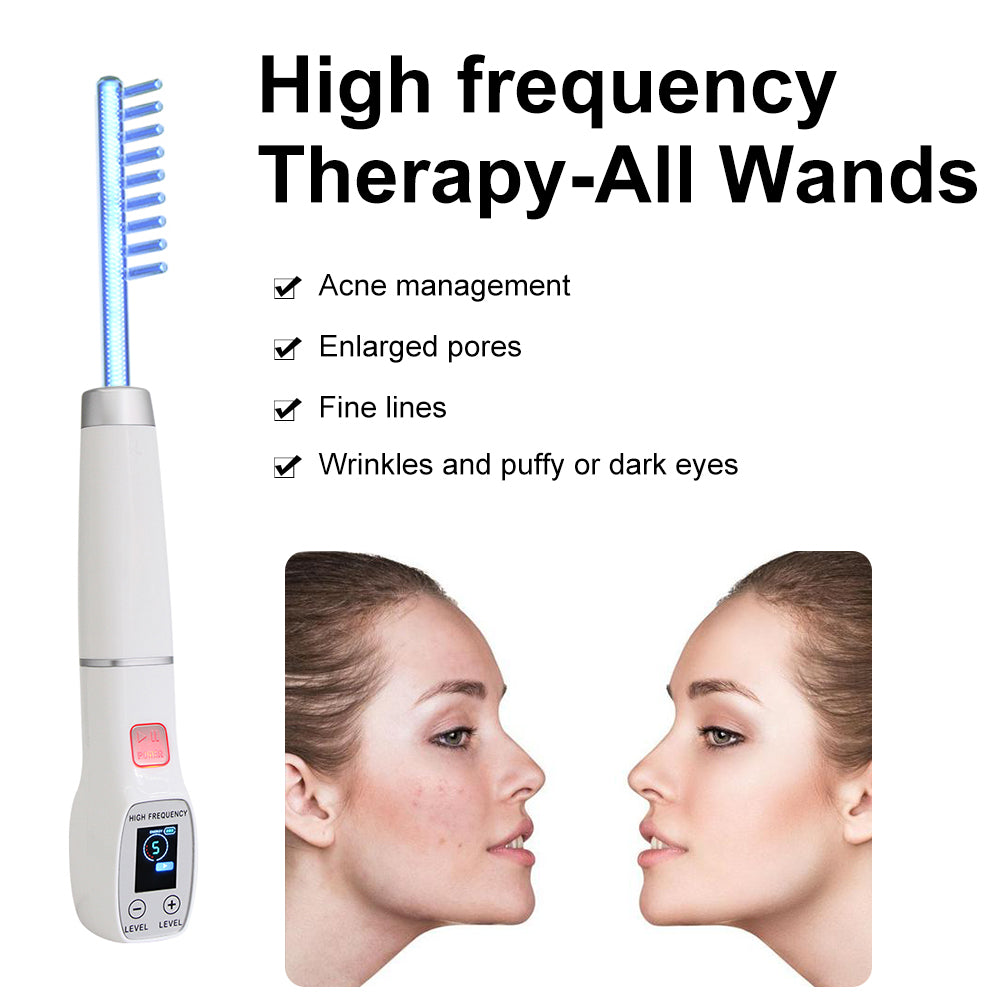 High Frequency Electrode Wand Glass Tube Electrotherapy Acne Spot Remover Skin Care Home Spa Beauty 2