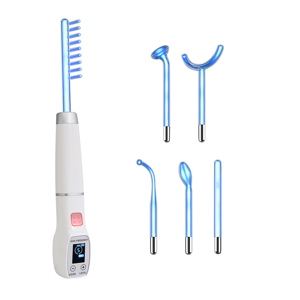 High Frequency Electrode Wand Glass Tube Electrotherapy Acne Spot Remover Skin Care Home Spa Beauty 5