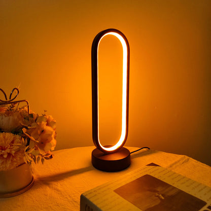 Modern Ring Table Lamp With Three Color Dimming Touch Control 2