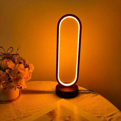 Modern Ring Table Lamp With Three Color Dimming Touch Control 4