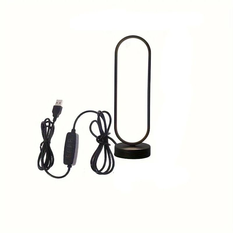 Modern Ring Table Lamp With Three Color Dimming Touch Control 6
