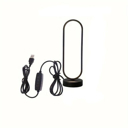 Modern Ring Table Lamp With Three Color Dimming Touch Control 6