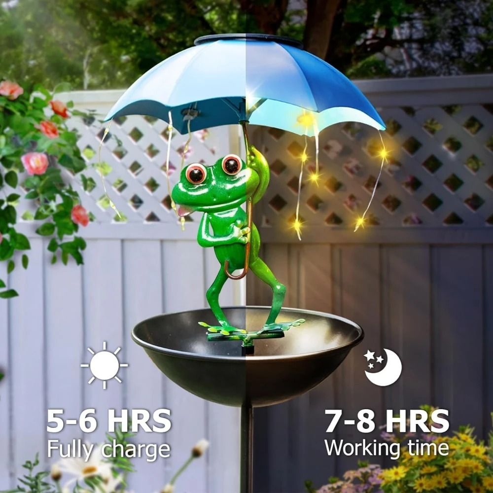 Solar Frog Garden Stake Light 1