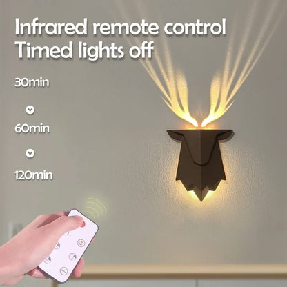 Rechargeable Deer Shadow Night Lamp With Adjustable Brightness 2