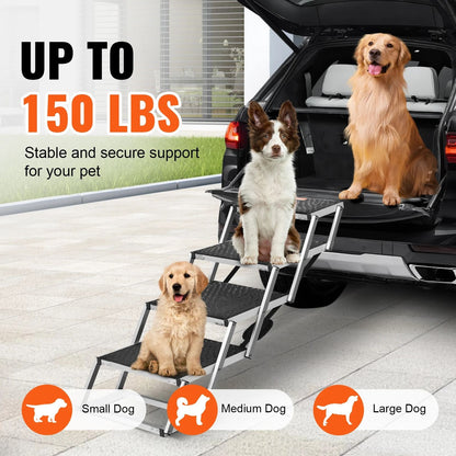 Foldable Aluminum Dog Car Steps For Easy Access 1