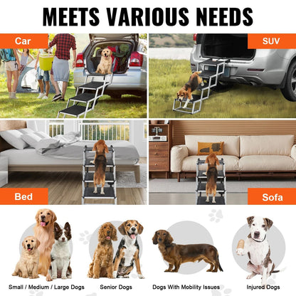 Foldable Aluminum Dog Car Steps For Easy Access 2