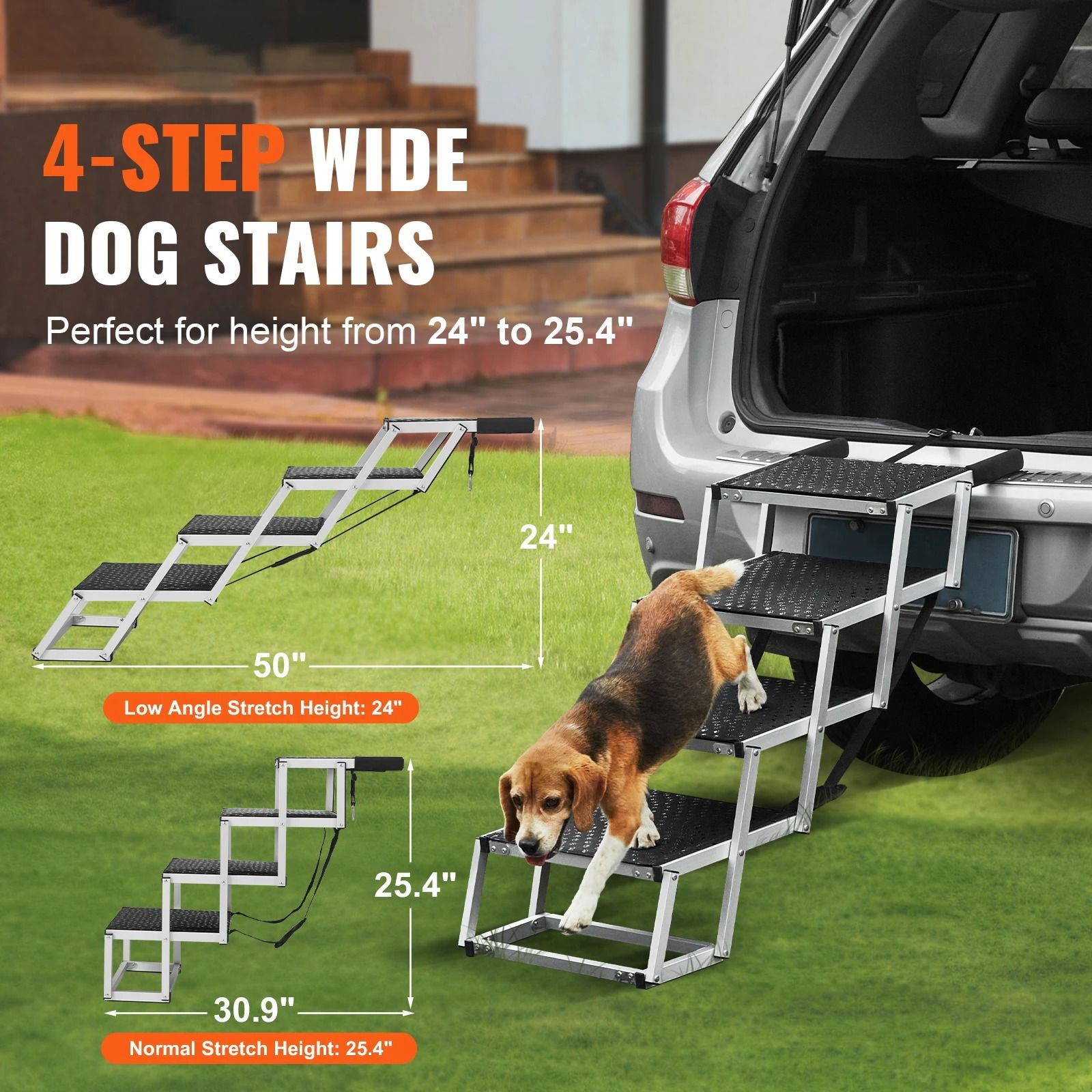 Foldable Aluminum Dog Car Steps For Easy Access 5