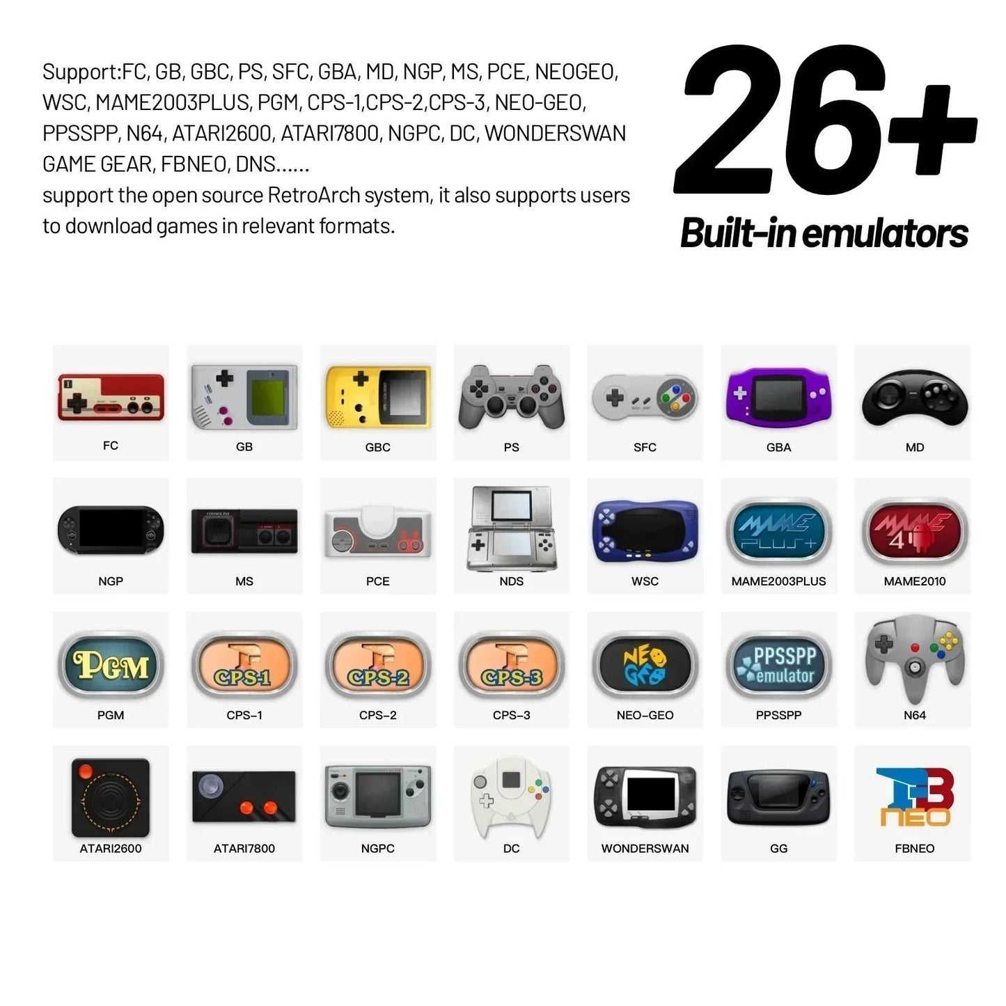 Smart Pro Portable Retro Game Console With IPS Display 5