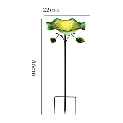 Freestanding Metal Bird Bath And Feeder For Outdoor Decor 10