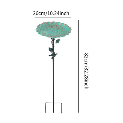 Freestanding Metal Bird Bath And Feeder For Outdoor Decor 8