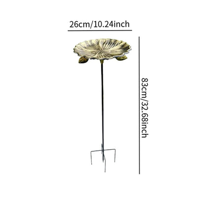 Freestanding Metal Bird Bath And Feeder For Outdoor Decor 11