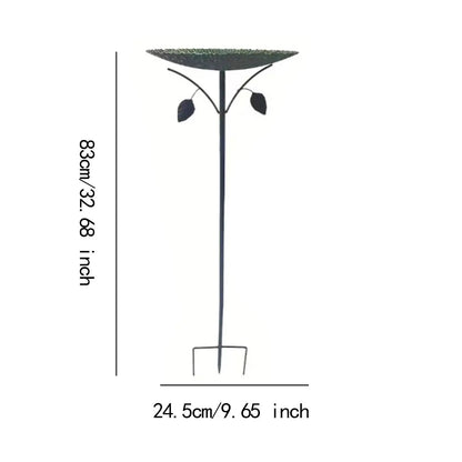 Freestanding Metal Bird Bath And Feeder For Outdoor Decor 15
