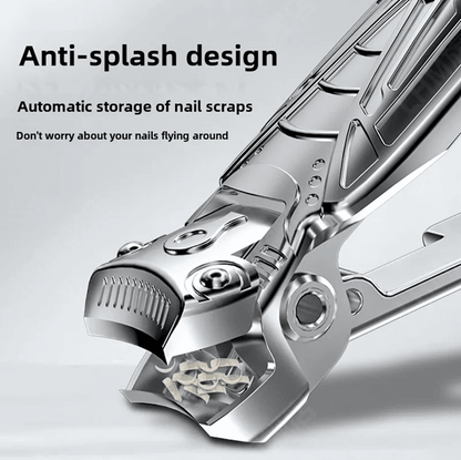 Golden Cicada AntiSplash Nail Clipper Wide Jaw Stainless Steel Manicure Tool 1